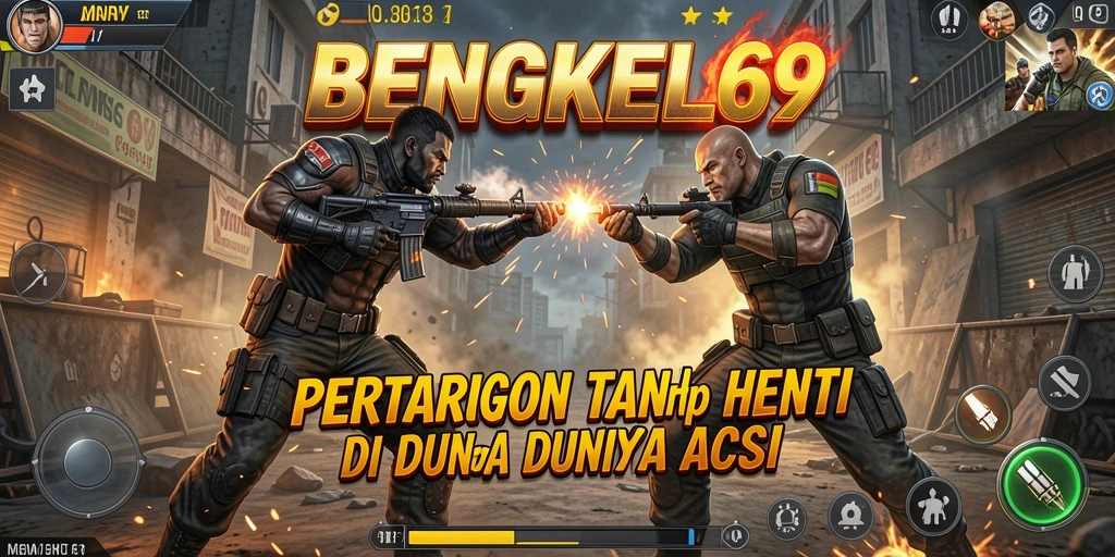 Tampilan gameplay BENGKEL69 yang penuh aksi dan pertarungan seru.