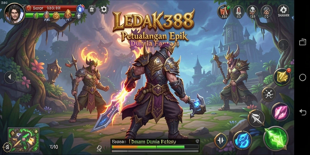 Screenshot menampilkan aksi seru dalam gameplay RPG LEDAK388.