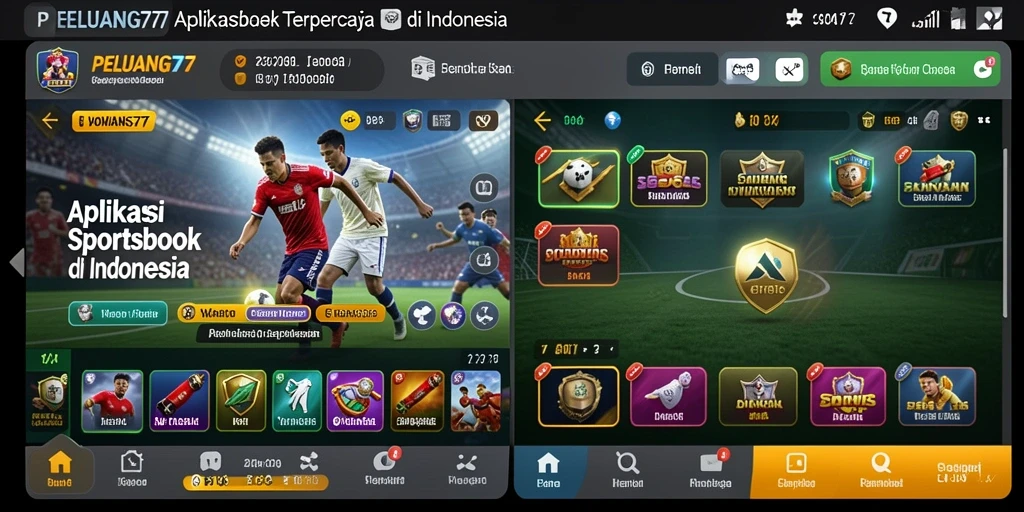 Screenshot utama PELUANG77 menampilkan antarmuka taruhan olahraga yang menarik.