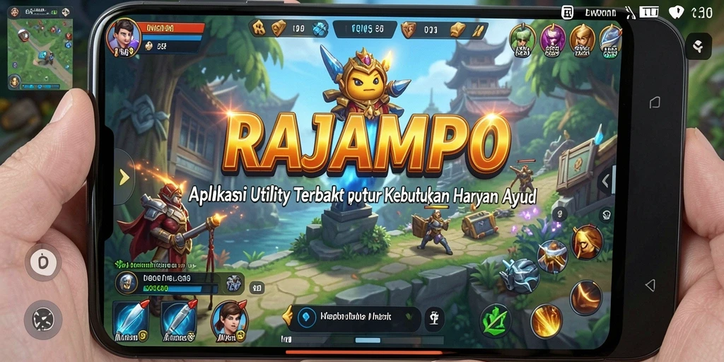 Screenshot utama RAJAMPO menampilkan antarmuka aplikasinya yang intuitif dan user-friendly.